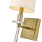 Z-Lite Sophia 1 Light Wall Sconce, Rubbed Brass & Beige 803-1S-RB - alternate 3